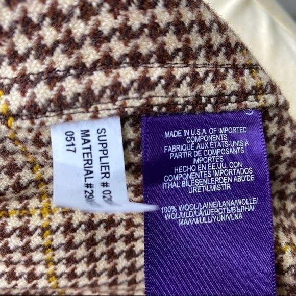 Ralph Lauren Collection Brown Multi Wool Check Plaid Jacket - Picture 15 of 16
